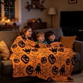 thumbnail image 2 of Yhmxh Halloween Throw Blankets, Soft Ghost Throw Blanket Cute Funny Spooky Blanket, Cozy & Warm Halloween Decor Plush Fuzzy Reversible Blankets for Bed Sofa Couch Livingroom Chair Car Travel, 2 of 6