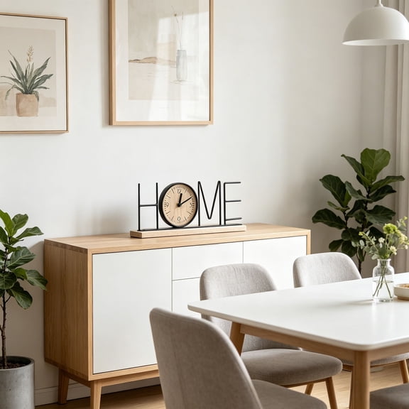 Xheghe Modern Decorative Table Clock with Silent Non-Ticking Mechanism for Home or Office - Perfect Accent for Living Room and Bedroom