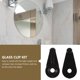 thumbnail image 5 of unbranded 100Ud Clips Para Soporte De Y Vidrio Negro Para Instalación En Hogar Y, 5 of 5