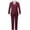 Burgundy, variant on Boys 5 Piece Slim Fit Suit Set, Solid Formal Dresswear of Jacket Vest Pants Shirt and Tie