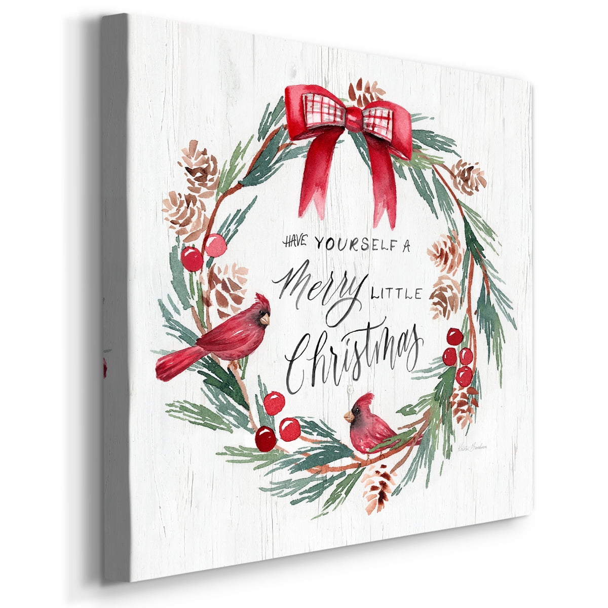 Merry Little Wreath- Gallery Wrapped Canvas