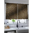 thumbnail image 5 of Leopard Print Sheer Curtains 45 Inch Long 2 Panels, Gradient Texture Dot Light Filtering Rod Pocket Semi Sheer Curtains, Sheer Voile Drapes for Living Room Bedroom, 52"x45", 5 of 5