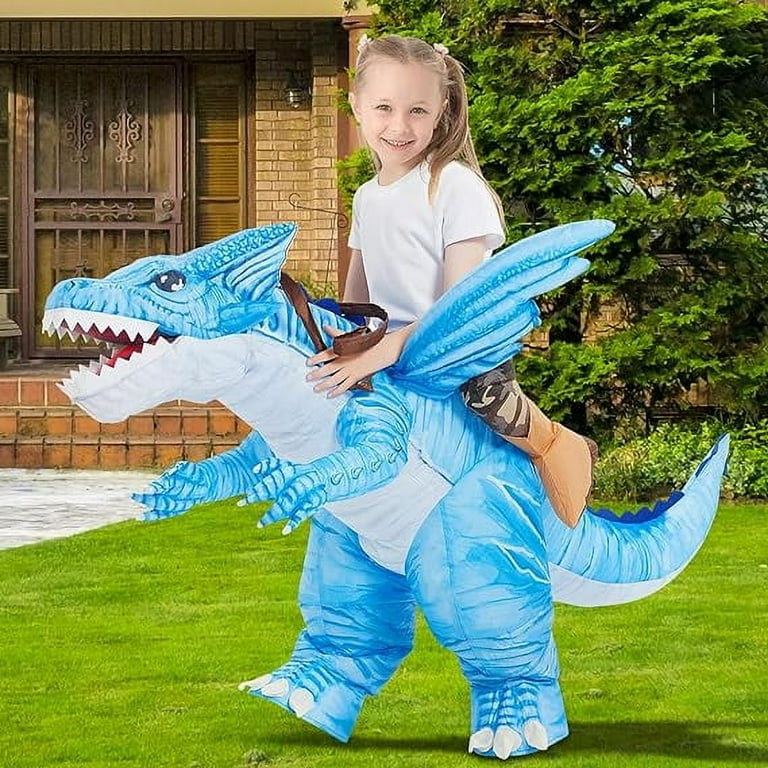 Child riding dinosaur costume hotsell