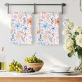 thumbnail image 3 of Boho Summer Floral Kitchen Towels Set of 2, Orange Blue Wildflowers Leaves Pastoral Absorbent Dish Towels for Kitchen, Microfiber Hand Towel, Quick Drying Tea Towel for Cleaning Decorative Dishcloths, 3 of 7