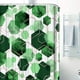thumbnail image 3 of Cortina de ducha moderna verde salvia para baño, cortina de baño impermeable con decoración de arte geométrico, juegos de cortinas de ducha de tela abstracta para decoración del hogar, 3 of 5