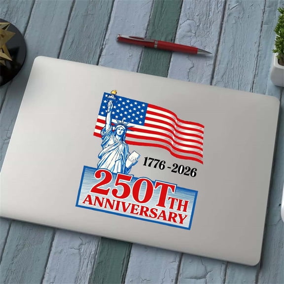 Patriotic Usa Car Decal 250th Anniversary Vinyl Stickers for Independence Celebration, Windows, Backpacks, Laptops, Helmets – Pack of 5