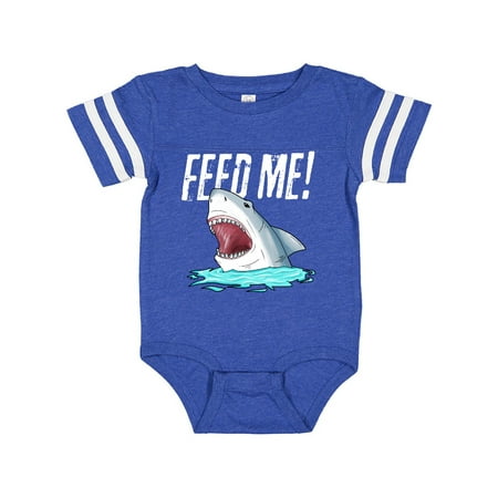 

Inktastic Feed Me with Shark Head Gift Baby Boy or Baby Girl Bodysuit