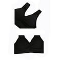 thumbnail image 4 of INSPIRE CHIC Women's Removable Pads Seamless Wirefree Sleep Vest Tops Bra Black+White XXL fit 36A/B, 4 of 4