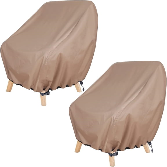 Waterproof Patio Chair Cover – Outdoor Lounge Deep Seat Single Lawn Chair Cover 2 Pack Fits Up to 28W x 30D x 32H inches