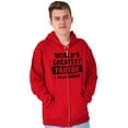 thumbnail image 3 of World's Greatest Farter Funny Fathers Men's Big & Tall Graphic Zip Up Hoodie Brisco Brands 2X, 3 of 5