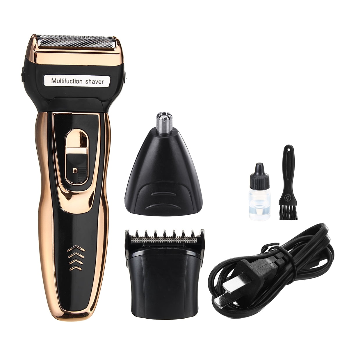 3 in1 Pro Cordless Rechargeable Electric Shaver Nose Hair Clipper Wet/Dry Salon Beard Trimmer