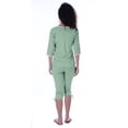 thumbnail image 2 of Moomaya Ensemble de Nuit Simple pour Femmes avec Capri en Coton 2 Pcs Chemises de Nuit, 2 of 5