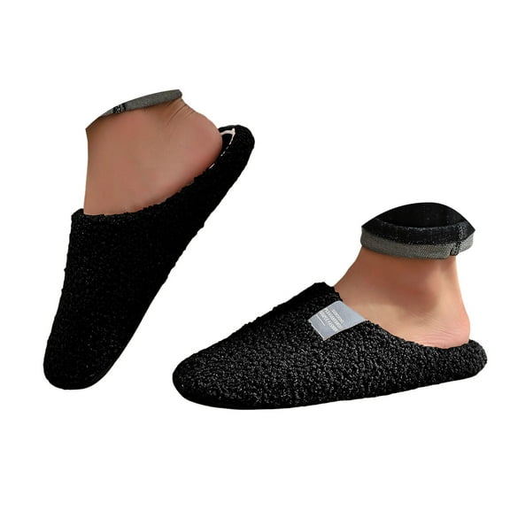 Mepaouo Womens Mens Fuzzy Slippers Cozy Soft Non Slip House Shoes Plush Winter Indoor Bedroom Slides