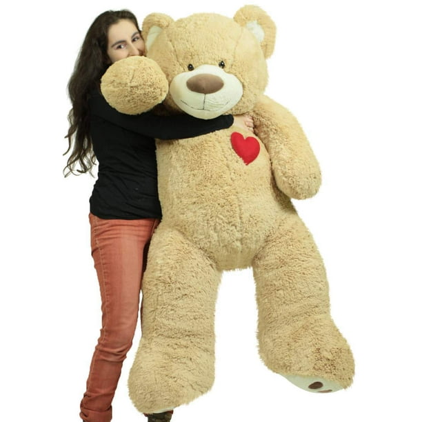 Giant 5 Foot Teddy Bear 60 Inch Soft Plush Animal Heart On Chest To Express Love Walmart Com Giant 5 Foot Teddy Bear 60 Inch Soft Plush Animal Heart On Chest To Express Love Walmart Com