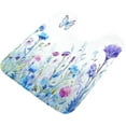 thumbnail image 7 of Coolnut Wildflowers Toilet Rugs U-Shaped Absorbent Non-Slip Bath Rug Soft Polyester Fiber Machine Washable Bathroom Mats 24x16 Inches Home Decor, 7 of 7