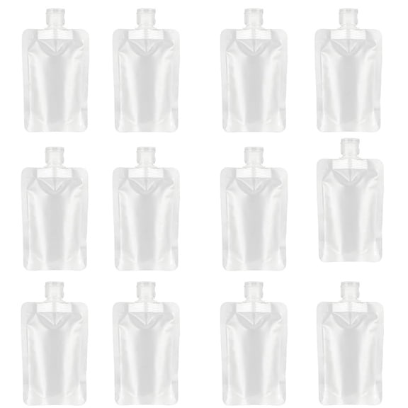 20 Pcs Travel Fluid Makeup Packing Bag,100Ml Travel Size Refillable Pouches,Portable Travel Fluid Makeup Packing Bag,Leakproof Stand Up Spout Bag