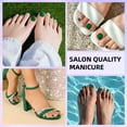 thumbnail image 3 of DUKASOU Toenail Stickers-Semi Cured Gel Toenail Strips-Forest Green, Long Lasting DIY Salon Nail Art Stickers Kit for Adults, 26 Count, 3 of 7