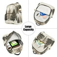 thumbnail image 5 of FORMRS Mini Backpack Purse for Women Quilted Travel Daypack Casual Shoulder Bag, Hand Drawn Christmas Stars, 5 of 7