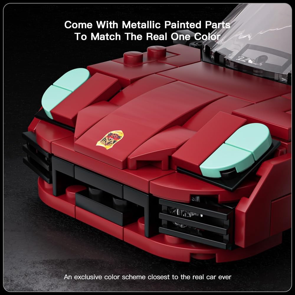 Speed Champion 911 Targa Car Building Sets with Display Case, 27060 Model Car Building Kits for Adults (362PCS)