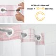 thumbnail image 2 of No Hook Shower Curtain and Liner Set, Pink Buffalo Plaid Washable Fabric Shower Curtains for Bathroom, Bathtub, Farmhouse Modern Checkered Waterproof Bathroom Curtains 60W x 72H, 2 of 9
