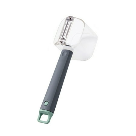 

Grandest Birch Handheld Peeler Multifunctional Stainless Steel Comfortable Grip Potato Scraper with Container Household Supplies P