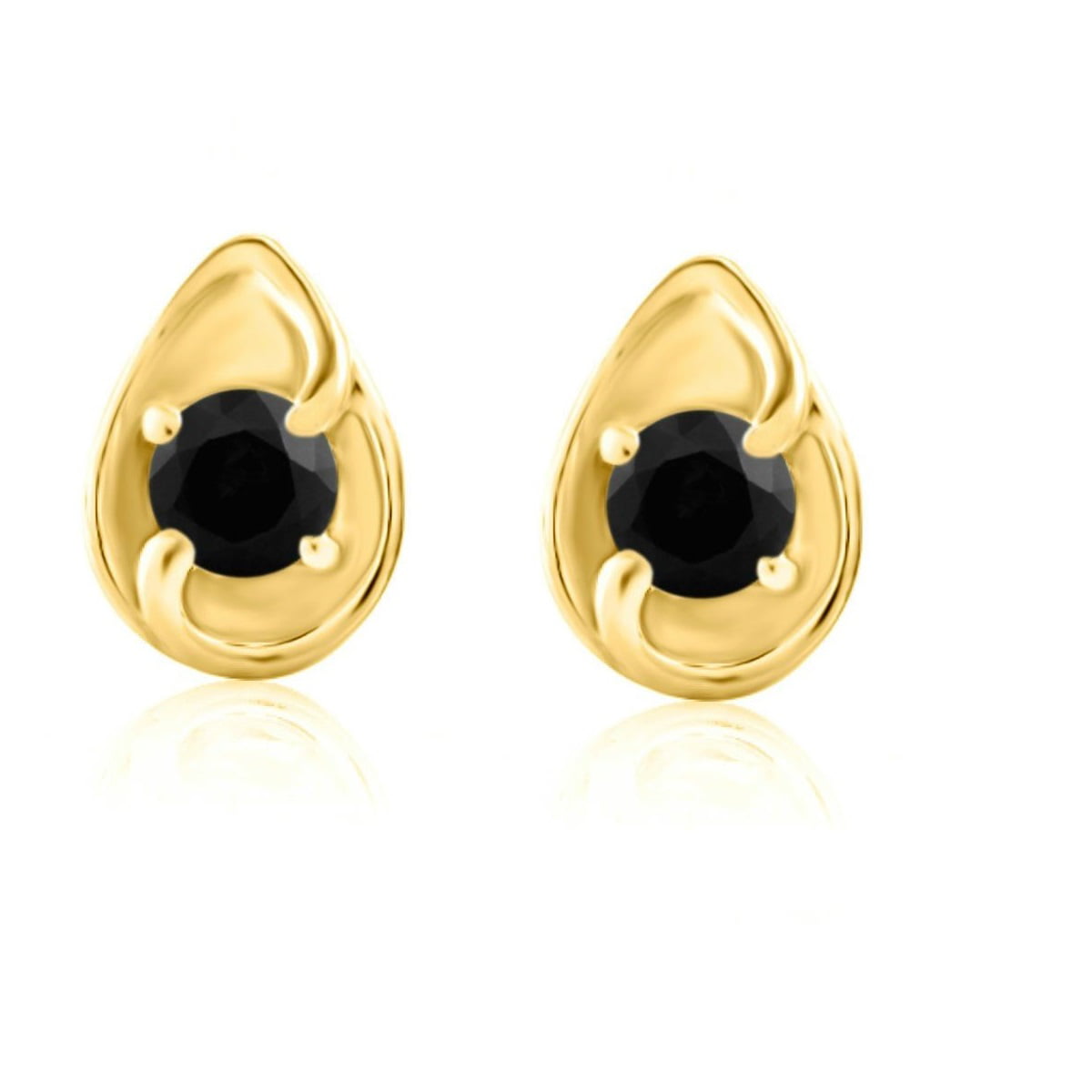 MauliJewels Ear Rings for Women 0.25 Carat Round Black Diamond Leverback Earrings Carat 14K Rose Gold 4-prongGenuine Diamond Wedding Jewelry Collection 