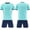 Sky Blue, variant on Kids Soccer Jersey Set, Boys Girls Quick Dry Breathable Geometric Print Shirt + Navy Shorts, Youth Football Training Uniform Sports Outfit 7-14Y(White, 11-12 Years)