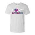 thumbnail image 2 of Wild Bobby, I Love My Boyfriend Tie Dye Pop Culture Mens Premium Tri Blend T-Shirt, Heather White, Medium, 2 of 3