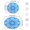 thumbnail image 4 of Iauyy Dish Drying Mat for Kitchen Counter, Super Absorbent & Hanging 16x18 / 18x24 Inch (S/M) Indian Patterns, 4 of 8
