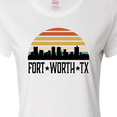 thumbnail image 4 of Inktastic Fort Worth Texas Skyline Retro Women's T-Shirt, 4 of 5