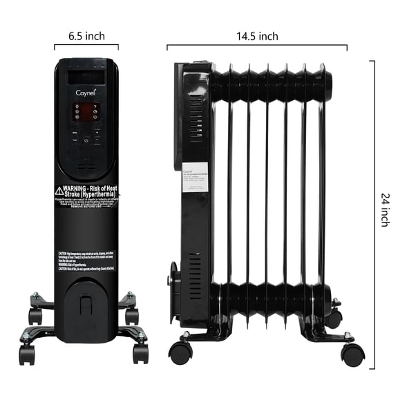 Adjustable Thermostat Space Oil Filled Radiator Heater 3 Modes, Quiet Heater