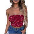 thumbnail image 7 of Einccm Women's Sequined Printed Tube Top for Yoga and Sports, Sleeveless Wrapped Camisole Tank Top in Regular Fit, Casual Fashion Summer Top Made of Comfortable Polyester for Daily Wear, 7 of 7