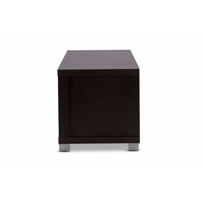 Baxton Studio Gerhardine Dark Brown Wood 63-Inch TV Cabinet with 3-drawer Baxton Studio Gerhardine Dark Brown Wood 63-Inch TV Cabinet with 3-drawer