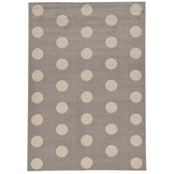 Linon Home Décor Allegra Blount Area Rug or Runner Collection, Gray and Ivory, 2' x 3'