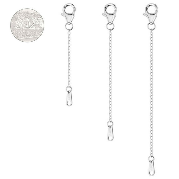 Alexcraft Necklace Extenders, 14k Gold Plated Chain Extenders for Necklaces, Gold Necklaces Bracelet Anklet Extender for Women Jewelry Making, 3 Piece Set, 2", 3", 4"