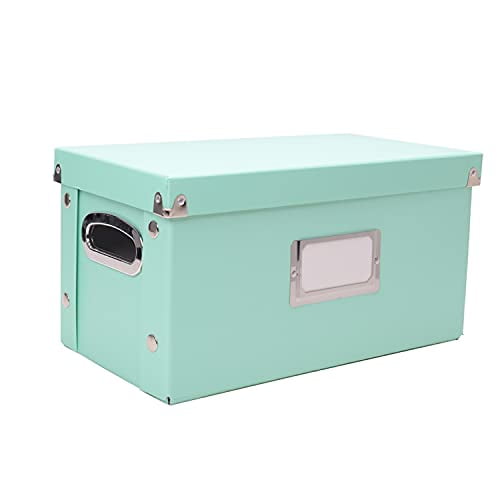 Snap-N-Store Caja de discos de vinilo 45, para almacenamiento de vinilo de 45 RPM, 8.25 x 7.5 x 14.5 pulgadas, menta, SNS02417