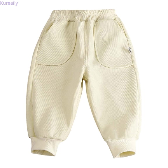 Kureaily Boys Winter Lined Pants Thermal Insulated Trousers For Kids Thickened Warm Sport Joggers With Soft Interior Comfortable All Day Play 3-4 Years