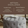 thumbnail image 3 of Maven Lane Pouf Rond Traditionnel Marcy en Tissu d'Ardoise, 3 of 6