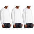 thumbnail image 3 of BILLIONHATS 3 Packs Of Mens White Crewneck Sweatshirts in Bulk, Cotton, Wholesale Screenprinting Sweat Shirts For Men, Layer Shirt, 3 of 5