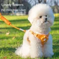 thumbnail image 2 of Cuerda de tracción para perros, bolsa de red con flores para perros pequeños, transpirable, de verano, para perros pequeños, bonito bichón, osito de peluche, correa para el hombro a prueba de explosio, 2 of 5