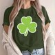 thumbnail image 4 of Camiseta de Manga Corta de Cuello Redondo Impresa de Primavera Superior de las Mujeres, Mezcla Ligera de Poliéster para Uso Diario Y de Fiesta Casual, 4 of 9