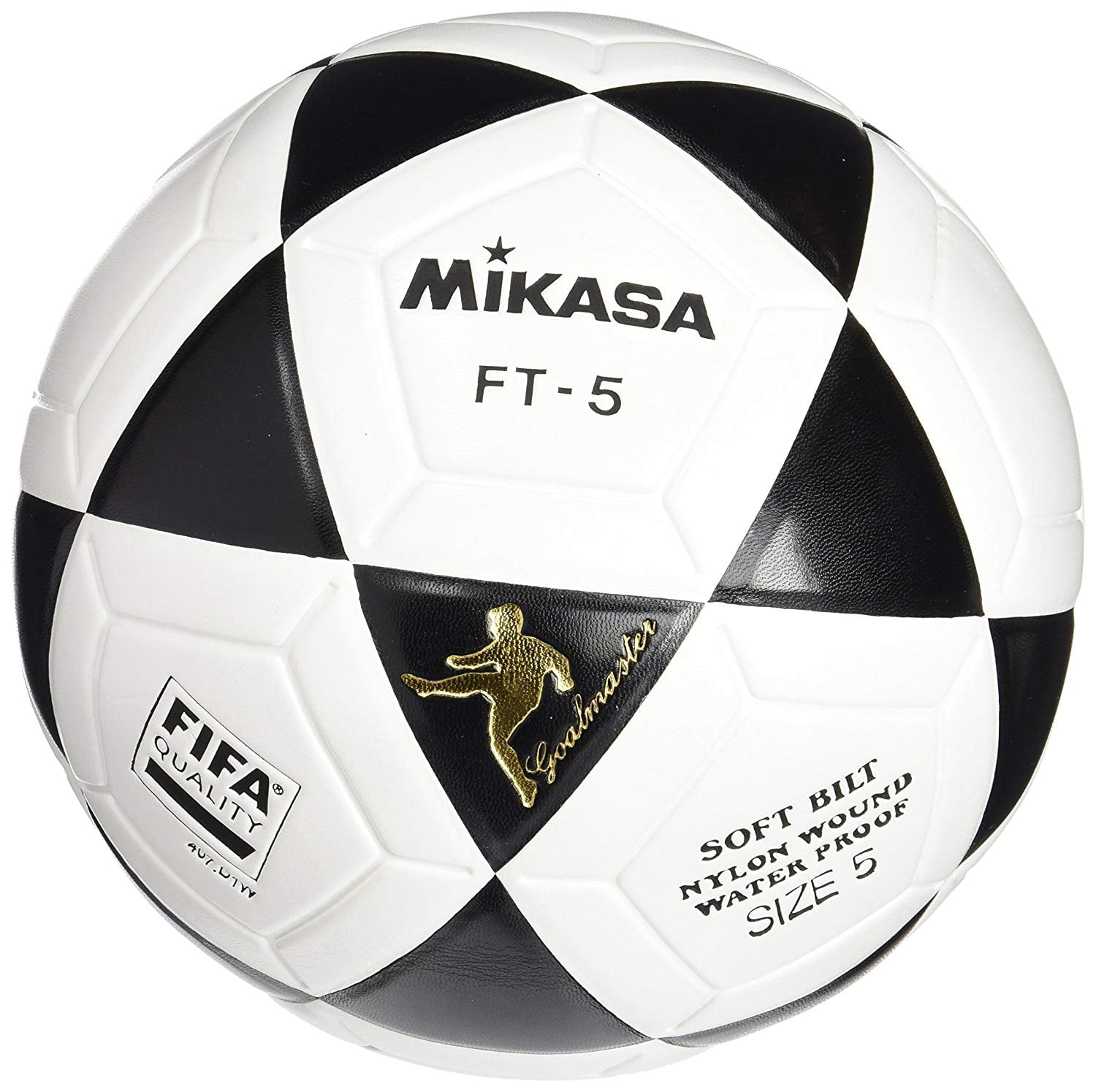 Mikasa FT5 soccer ball, official Footvolley Ball size 5 white and black