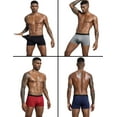 thumbnail image 3 of ASUDESIRE Men's Underwear Boxer Briefs Trunks 5 Pack Soft Cotton Low-rise Underpant-Wal-5Colors-L, 3 of 7