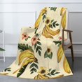 thumbnail image 6 of XMXT Flannel Warm Throw Blanket, Tropical Bananas Flower Bedroom Decor Blankets for Bed Couch Living Room, 50 x 70 inches, 6 of 9