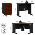 thumbnail image 2 of Pemberly Row 83" L Shaped Excecutive Desk in Hansen Cherry - Engineered Wood, 2 of 6