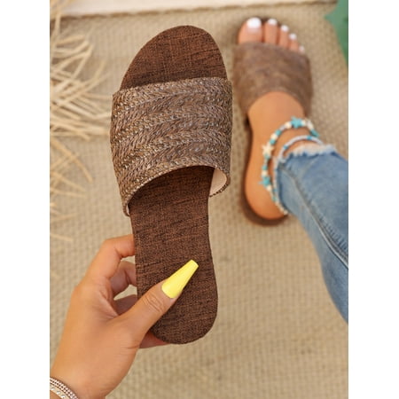 

Braided Detail Slide Sandals Women‘s Footwear