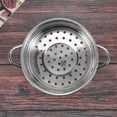 thumbnail image 5 of 16cm Thickening Food Steam Rack Stainless Steel Steamer with Double Ear for Soup Pot Milk Pot Kitchen Tools, 5 of 10