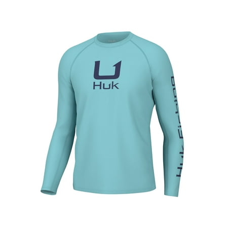 HUK Performance Fishing Icon LS Crew Shirt - Men s Marine Blue L H1200573-372