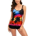 thumbnail image 5 of HaoXianJian Two Piece Swimsuits Swimdress for Women Bathing Suits Print Tank Top Swimwear with Shorts Plus Size 3X 4X 5X, 5 of 8