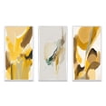 thumbnail image 2 of Designart "Retro Charm in Mustard Yellow Revival I" Abstract Liquid Ink Framed Wall Art Set Of 3 - Yellow Modern Frame Canvas Set For Living Room Decor, 2 of 6